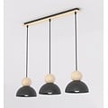Emibig Emibig KAKI 3 BLACK - Scandinavische hanglamp voor sfeervolle verlichting