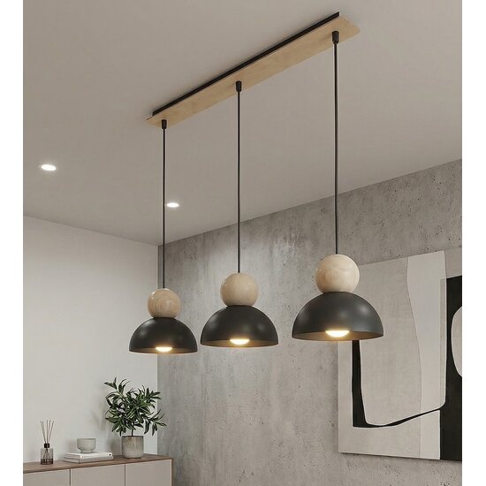 Emibig Emibig KAKI 3 BLACK - Scandinavian pendant lamp for stylish lighting
