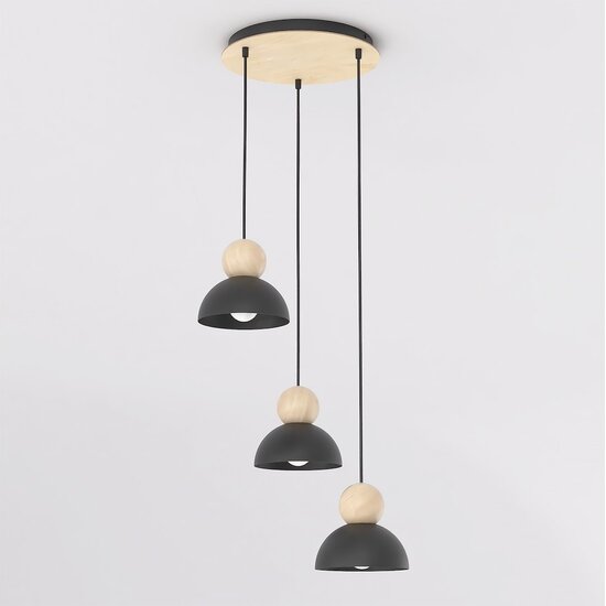 Emibig Emibig KAKI 3PREM BLACK - Skandinavische Pendelleuchte für jeden Raum