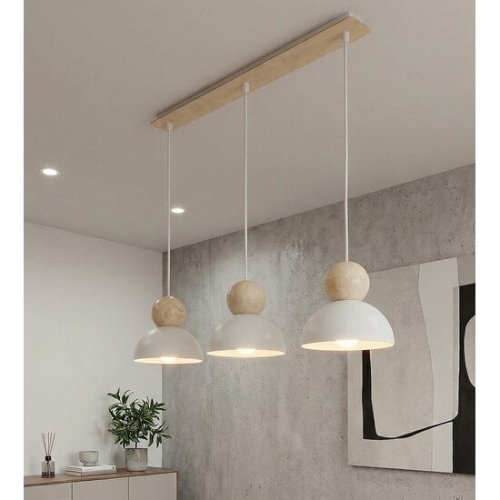 Emibig Emibig KAKI 3 WHITE - Scandinavische hanglamp voor elke ruimte