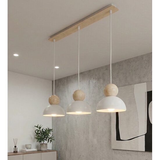 Emibig Emibig KAKI 3 WHITE - Skandinavische Pendelleuchte für jeden Raum