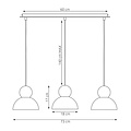 Emibig Emibig KAKI 3 WHITE - Scandinavian pendant lamp for any space