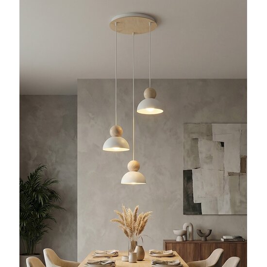 Emibig Emibig KAKI 3PREM WHITE - Lampe suspendue scandinave pour tous les espaces
