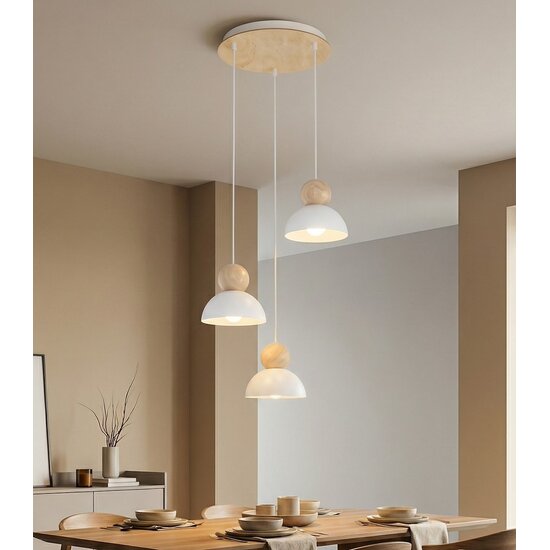 Emibig Emibig KAKI 3PREM WHITE - Scandinavische hanglamp voor elke ruimte