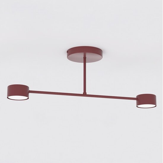 Emibig Emibig HALO 2 BURGUNDY - Moderne plafondlamp voor sfeervolle verlichting