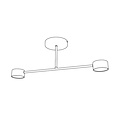 Emibig Emibig HALO 2 BURGUNDY - Plafonnier moderne pour une illumination élégante
