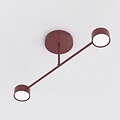 Emibig Emibig HALO 2 BURGUNDY - Moderne plafondlamp voor sfeervolle verlichting