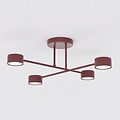 Emibig Emibig HALO 4 BURGUNDY - Modern ceiling lamp for stylish lighting
