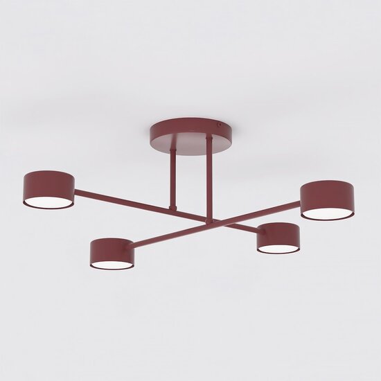 Emibig Emibig HALO 4 BURGUNDY - Modern ceiling lamp for stylish lighting