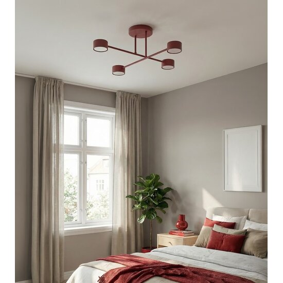 Emibig Emibig HALO 4 BURGUNDY - Modern ceiling lamp for stylish lighting