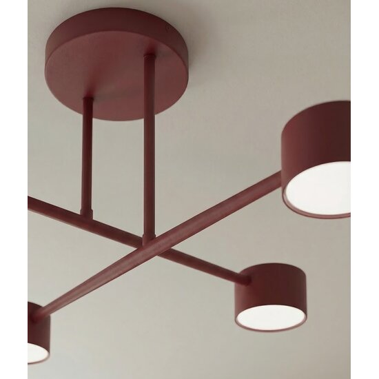 Emibig Emibig HALO 4 BURGUNDY - Lampe de plafond moderne pour un éclairage élégant