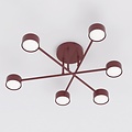 Emibig Emibig HALO 6 BURGUNDY - Modern ceiling lamp for stylish lighting