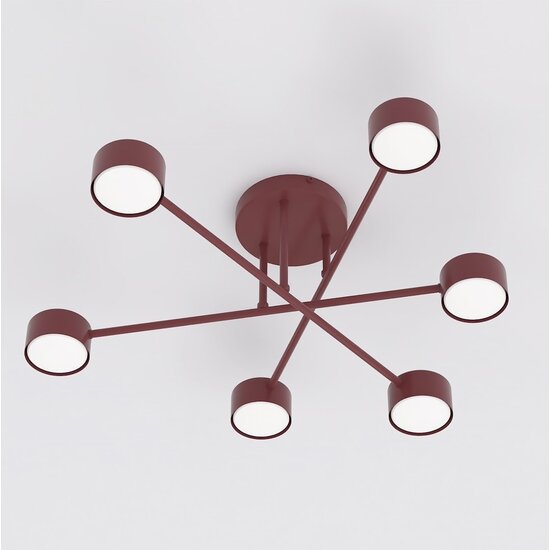Emibig Emibig HALO 6 BURGUNDY - Modern ceiling lamp for stylish lighting