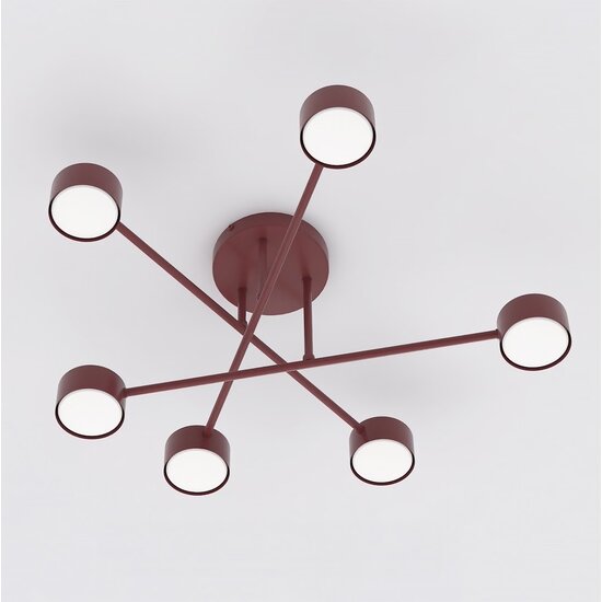 Emibig Emibig HALO 6 BURGUNDY - Moderne Deckenlampe für stilvolle Beleuchtung