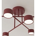 Emibig Emibig HALO 6 BURGUNDY - Lámpara de techo moderna para una iluminación elegante