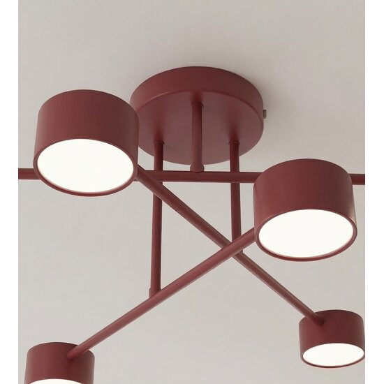 Emibig Emibig HALO 6 BURGUNDY - Lampe de plafond moderne pour un éclairage stylé