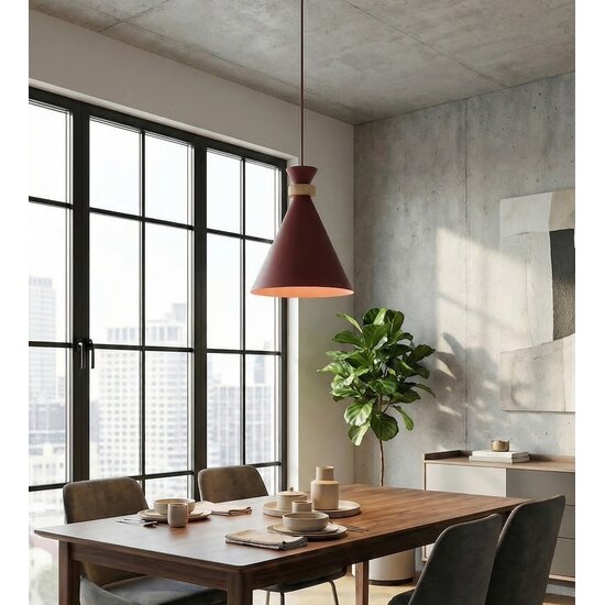 Emibig Emibig ZERO 1 BURGUNDY - Scandinavische hanglamp voor een sfeervolle ambiance