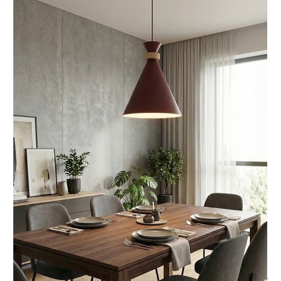 Emibig Emibig ZERO 1 BURGUNDY - Scandinavian pendant lamp for a cozy atmosphere