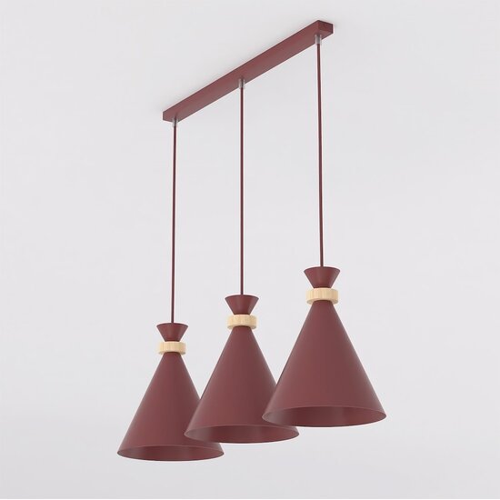 Emibig Emibig ZERO 3 BURGUNDY - Scandinavische hanglamp voor elke ruimte