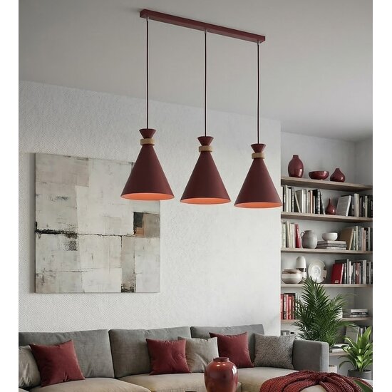 Emibig Emibig ZERO 3 BURGUNDY - Scandinavian pendant lamp for any space