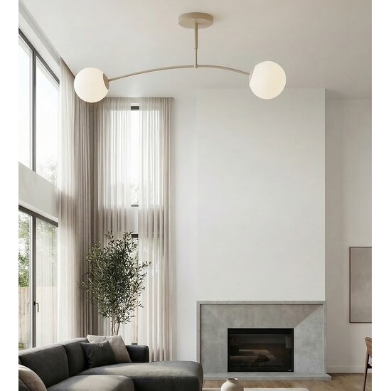 Emibig Emibig PREGOS 2 MOKKA OPAL - Modern ceiling lamp for stylish lighting