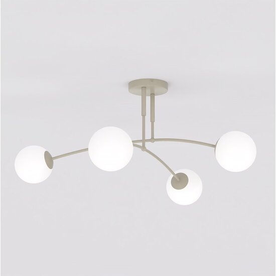 Emibig Emibig PREGOS 4 MOKKA OPAL - Moderne plafondlamp voor sfeervolle verlichting