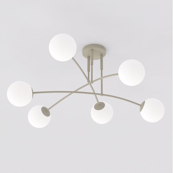 Emibig PREGOS 6 MOKKA OPAL - Lampe de plafond moderne pour un éclairage élégant