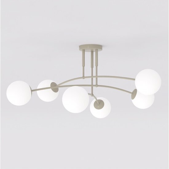 Emibig PREGOS 6 MOKKA OPAL - Lampe de plafond moderne pour un éclairage élégant