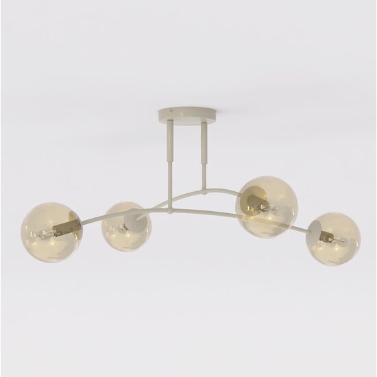 Emibig Emibig PREGOS 4 MOKKA MIODOWY - Modern ceiling lamp for cozy lighting