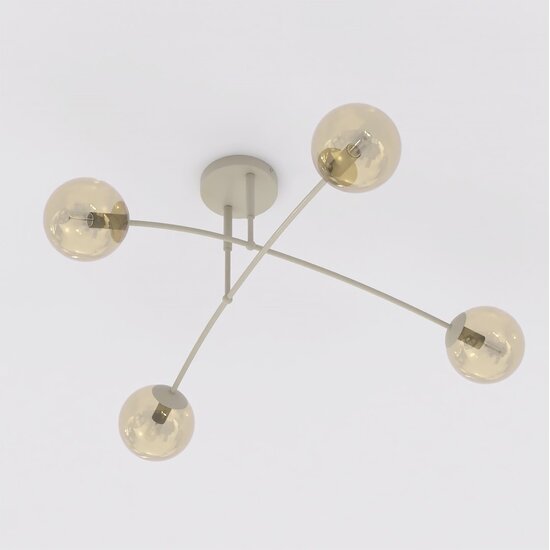 Emibig Emibig PREGOS 4 MOKKA MIODOWY - Moderne plafondlamp voor sfeervolle verlichting