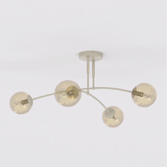 Emibig Emibig PREGOS 4 MOKKA MIODOWY - Modern ceiling lamp for cozy lighting