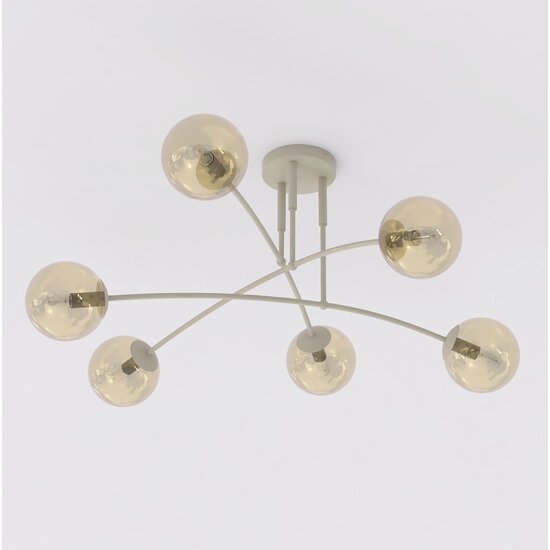 Emibig PREGOS 6 MOKKA MIODOWY - Moderne Deckenlampe für gemütliche Beleuchtung