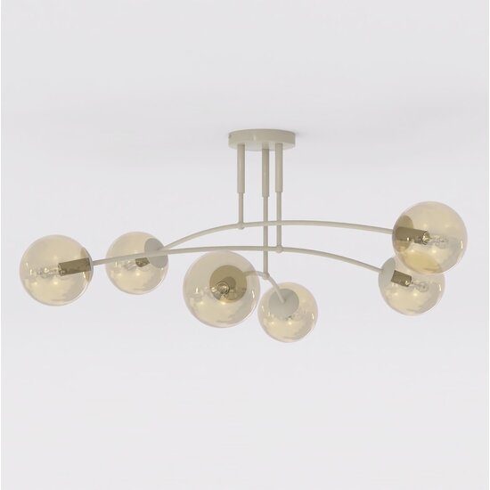 Emibig PREGOS 6 MOKKA MIODOWY - Moderne plafondlamp voor sfeervolle verlichting