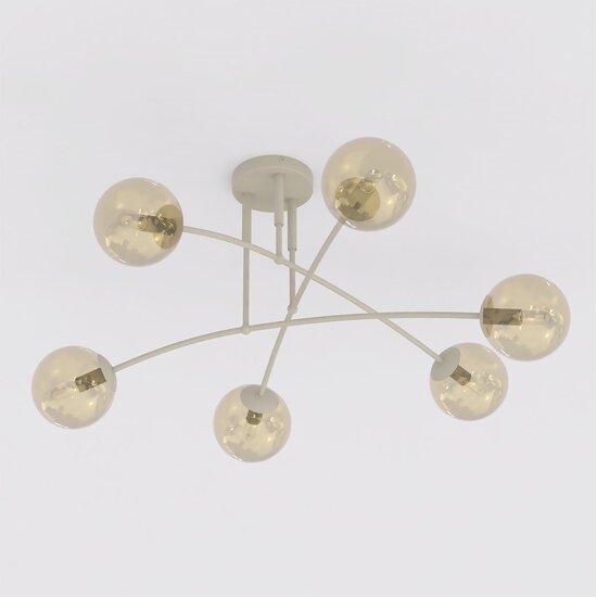 Emibig PREGOS 6 MOKKA MIODOWY - Lampe de plafond moderne pour un éclairage chaleureux