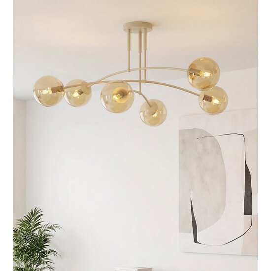 Emibig PREGOS 6 MOKKA MIODOWY - Modern ceiling lamp for cozy lighting