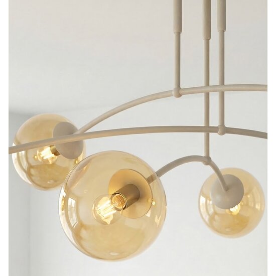 Emibig PREGOS 6 MOKKA MIODOWY - Modern ceiling lamp for cozy lighting
