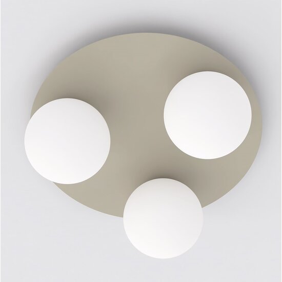 Emibig Emibig SOLAR 3 MOKKA OPAL - Moderne plafondlamp voor sfeervolle verlichting