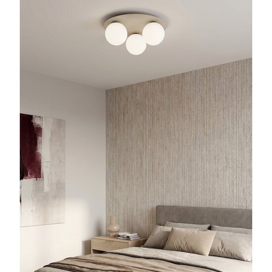 Emibig Emibig SOLAR 3 MOKKA OPAL - Moderne plafondlamp voor sfeervolle verlichting