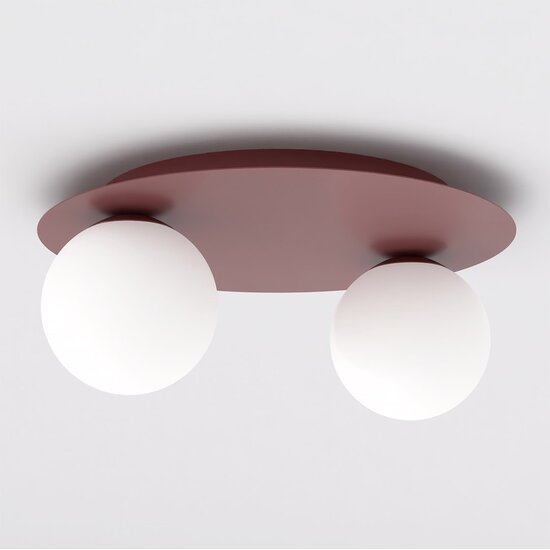 Emibig Emibig SOLAR 2 BURGUNDY OPAL - Moderne plafondlamp voor sfeervolle verlichting