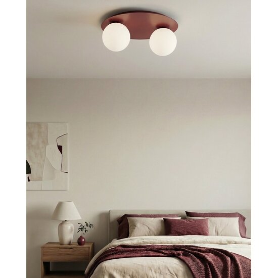 Emibig Emibig SOLAR 2 BURGUNDY OPAL - Modern ceiling lamp for stylish lighting