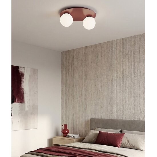 Emibig Emibig SOLAR 2 BURGUNDY OPAL - Modern ceiling lamp for stylish lighting