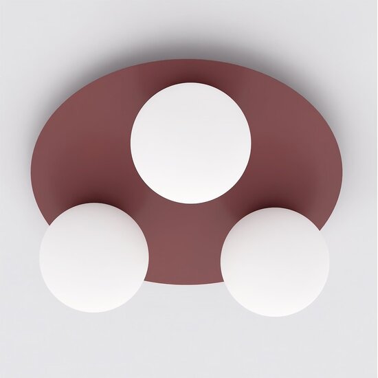 Emibig SOLAR 3 BURGUNDY OPAL - Modern ceiling lamp for stylish lighting