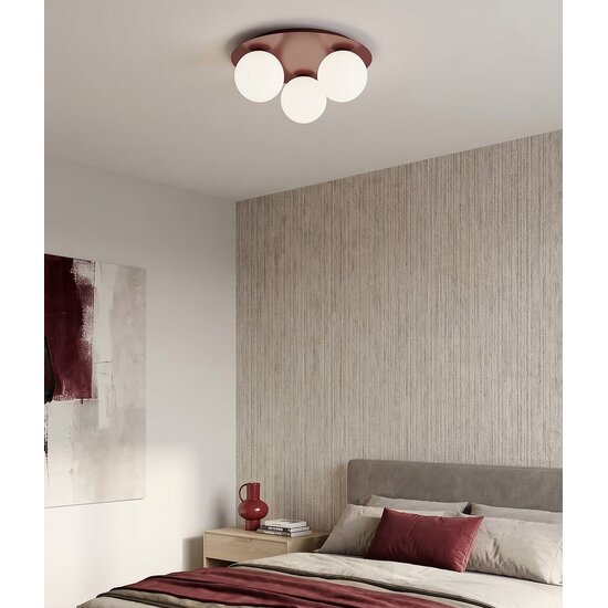 Emibig SOLAR 3 BURGUNDY OPAL - Lampe de plafond moderne pour un éclairage élégant