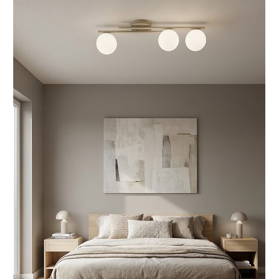 Emibig KAIRO 3 MOKKA OPAL - Moderne plafondlamp voor sfeervolle verlichting