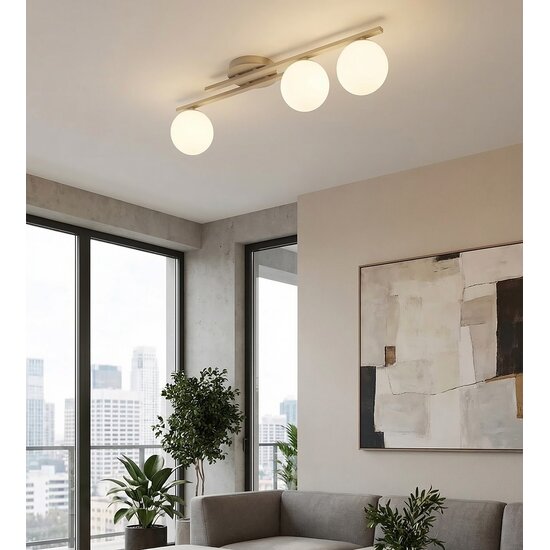 Emibig KAIRO 3 MOKKA OPAL - Plafonnier moderne pour un éclairage élégant