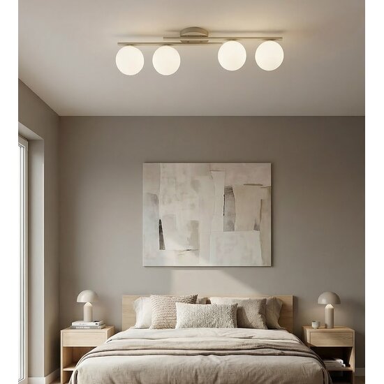 Emibig KAIRO 4 MOKKA OPAL - Moderne Deckenlampe für stilvolle Beleuchtung