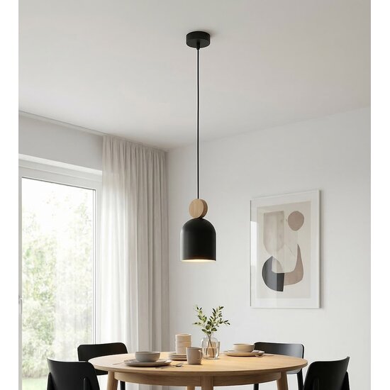 Emibig Emibig MESI 1 BLACK - Stijlvolle Scandinavische hanglamp voor elke ruimte
