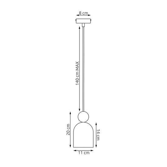 Emibig Emibig MESI 1 BLACK - Stylish Scandinavian pendant lamp for any space