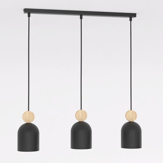 Emibig Emibig MESI 3 BLACK - Élégante lampe suspendue scandinave pour tous les espaces