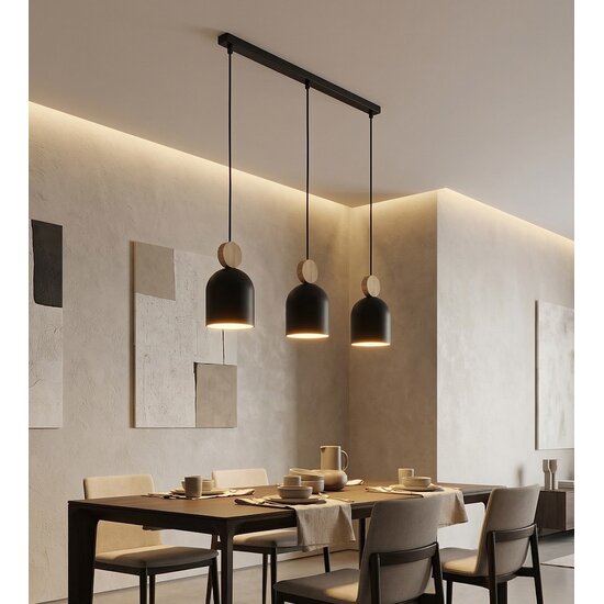 Emibig Emibig MESI 3 BLACK - Elegante skandinavische Pendelleuchte für jeden Raum
